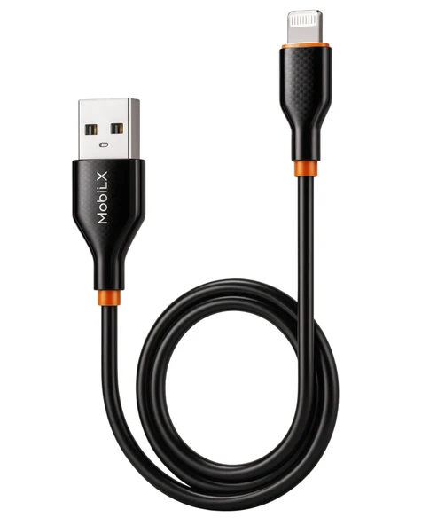 MobiLX MU-08 2.4A Silikon USB to Lightning Hızlı Şarj ve Data Kablosu (1m) - 4