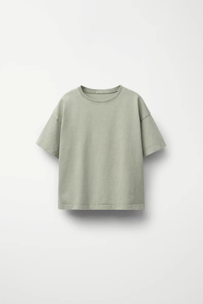 Unisex Basic Kısa Kollu Çocuk T-Shirt - 1