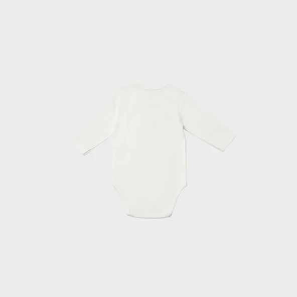 Bibaby Biorganic Penguin Club Bebek Body 56003 Ekru Gri - Resim 2