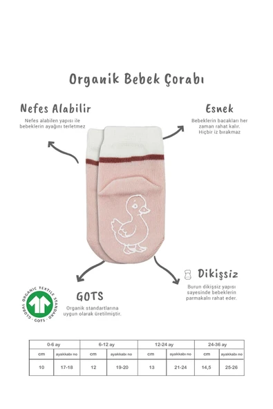 Bistyle Hayvan Figür Kaymaz Kız Soket Çorap 2'Li BS10120 Gri - 2