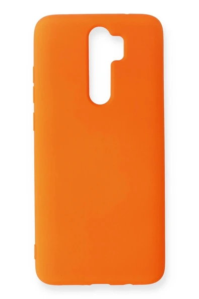 Xiaomi Redmi Note 8 Pro Kılıf Nano içi Kadife Silikon - Turuncu - 1