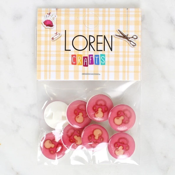Loren Crafts 8'li Emzik Düğme - 1008 ürün görseli