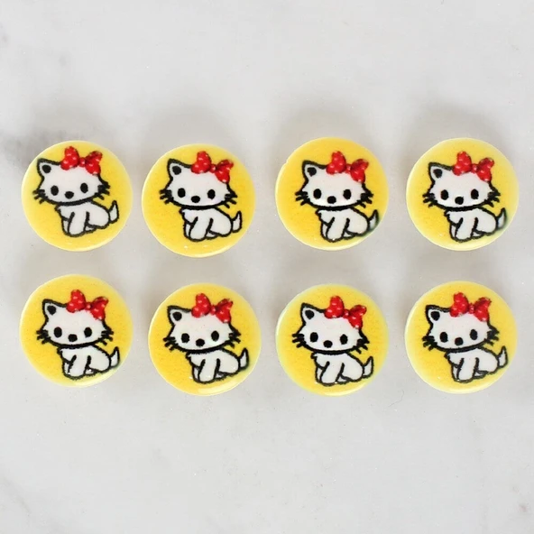 Loren Crafts 8'li Kedi Düğme - 1063 - Resim 2