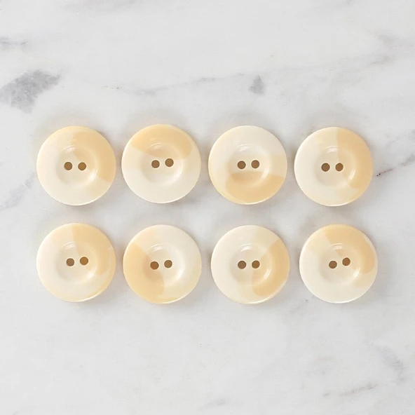 Loren Crafts 8'li Düğme Krem - 1142 - Resim 2
