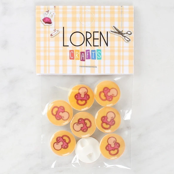Loren Crafts 8'li Emzik Düğme - 1011 ürün görseli
