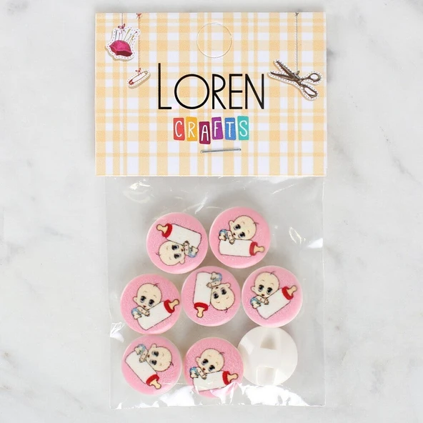 Loren Crafts 8'li Biberonlu Bebek Düğme - 1028 ürün görseli