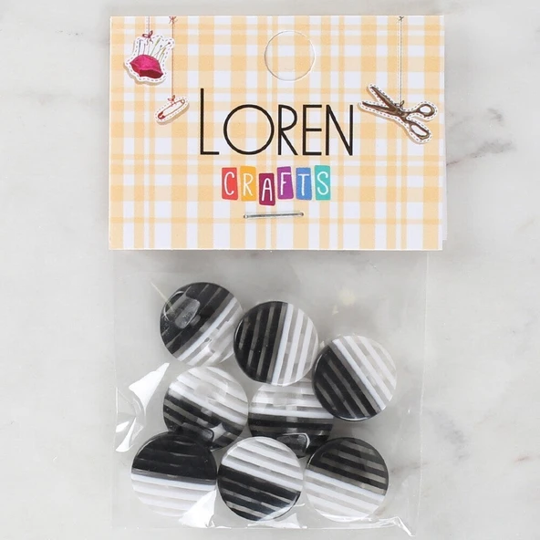 Loren Crafts 8'li Desenli Düğme - 1089 ürün görseli