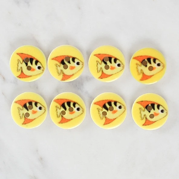 Loren Crafts 8'li Balık Düğme - 1165 - Resim 2