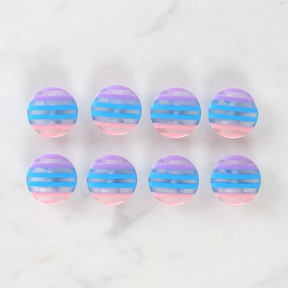 Loren Crafts 8'li Desenli Düğme - 1091 - Resim 2