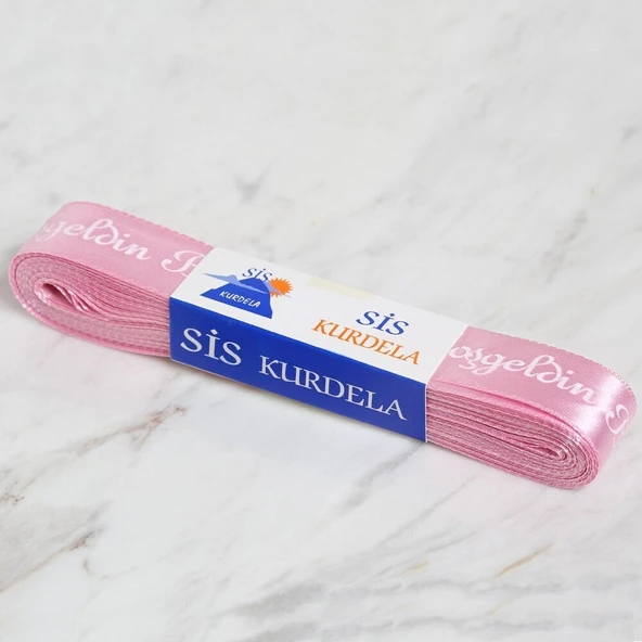 Loren Crafts 2cm 10 mt Pembe Saten Hoşgeldin Bebek - Resim 4