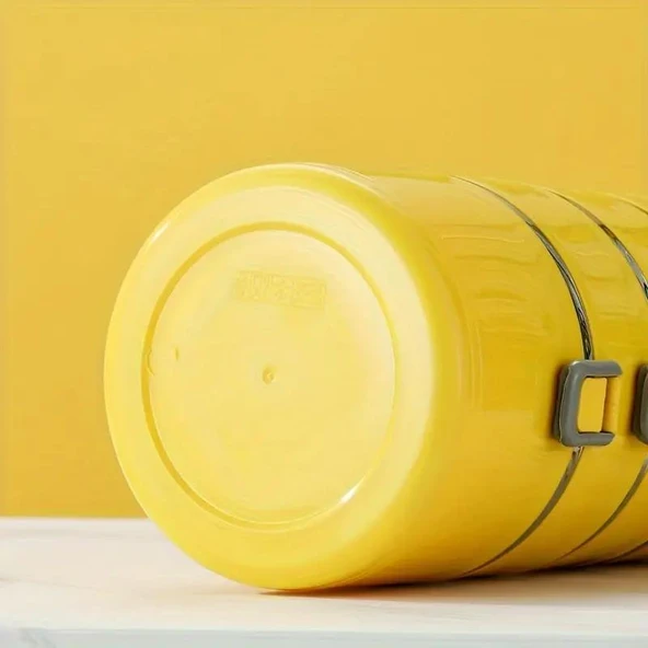 Valkyrie 4 Gözlü Paslanmaz Çelik Penguen Desenli Sarı Termal Bento Kutusu Çocuklar İçin Şirin - 8