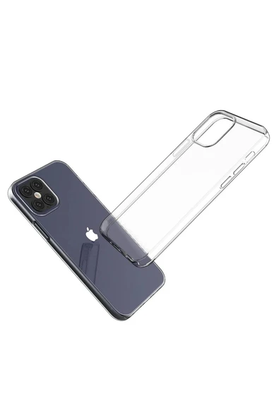 iPhone 12 Kılıf Lüx Şeffaf Silikon - 5