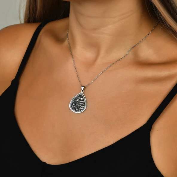 Kıtmir Duası Gümüş Kolye - Gümüş - Resim 2