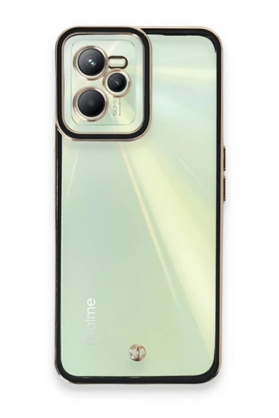 Realme C35 Kılıf Liva Lens Silikon - Siyah - 1