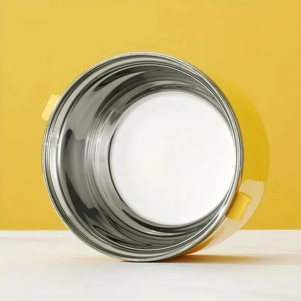 Valkyrie 4 Gözlü Paslanmaz Çelik Penguen Desenli Sarı Termal Bento Kutusu Çocuklar İçin Şirin - 7