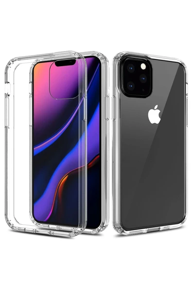 iPhone 11 Pro Max Kılıf Lüx Şeffaf Silikon - 4