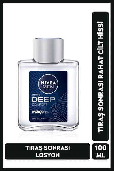 Nivea Men Erkek Tıraş Sonrası Losyon Deep Dimension Comfort 100ml, Erkeksi Koku, Yüksek Performans ürün görseli
