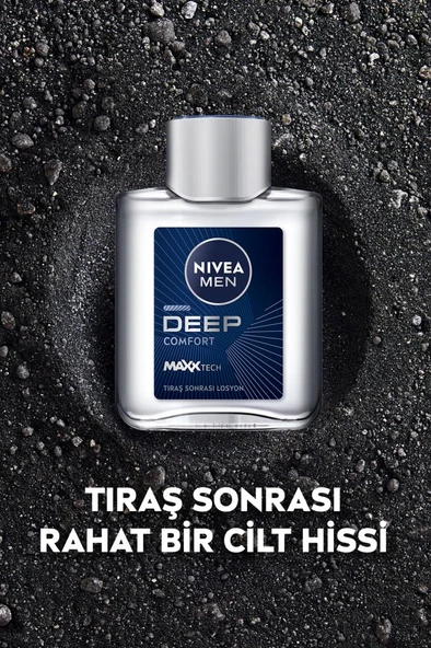 Nivea Men Erkek Tıraş Sonrası Losyon Deep Dimension Comfort 100ml, Erkeksi Koku, Yüksek Performans - Resim 4