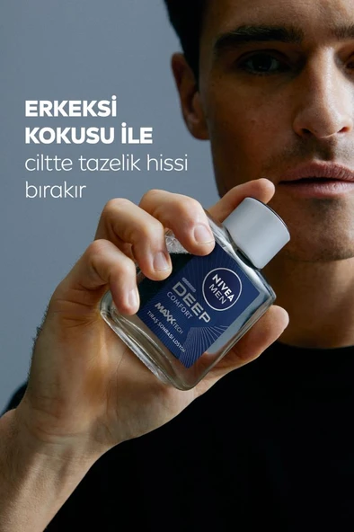 Nivea Men Erkek Tıraş Sonrası Losyon Deep Dimension Comfort 100ml, Erkeksi Koku, Yüksek Performans - Resim 3