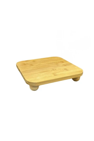 BAMBU TOP AYAKLI KARE SUNUM VE KESİM PANOSU ürün görseli