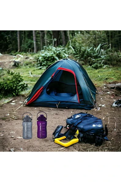 Sağlıklı Polikarbon 1.5L Su Matarası - Pipetli, Taşınabilir, Gri Mor Renk, Büyük Kapasiteli Suluk - Resim 3