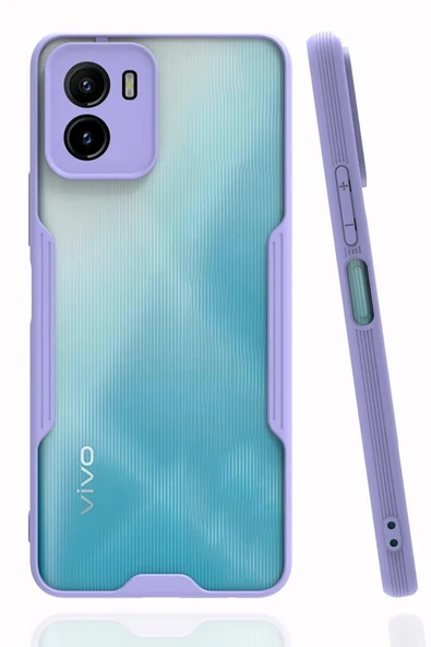 Vivo Y15S Kılıf Platin Silikon - Lila - 1
