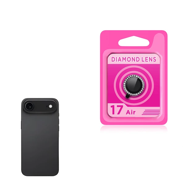 Zipax Apple iPhone 17 Air Taşlı Kamera Lens Koruyucu Cam  ZRCL-06 ürün görseli 1
