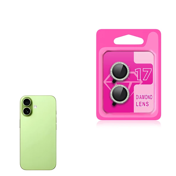 Zipax Apple iPhone 17 Taşlı Kamera Lens Koruyucu Cam  ZRCL-06 ürün görseli 1
