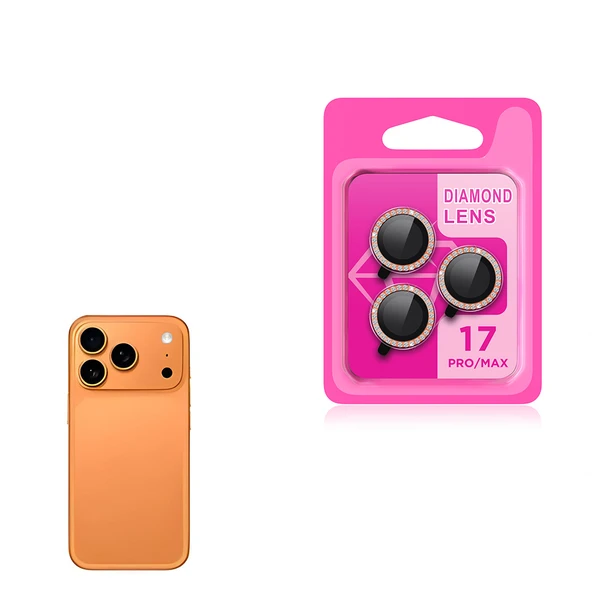 Zipax Apple iPhone 17 Pro Max Taşlı Kamera Lens Koruyucu Cam  ZRCL-06 ürün görseli 1