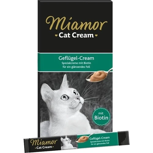 Miamor Cream Kümes Hayvanı Ve Biyotin Kedi Ödülü 6x15 Gr ürün görseli 1