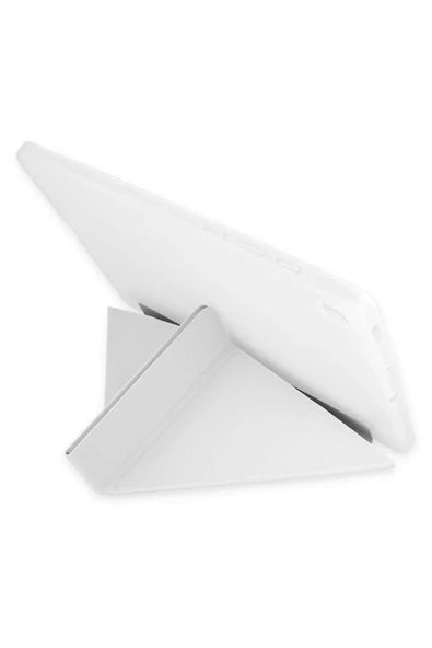 iPad 10.2 (8.nesil) Kılıf Kalemlikli Mars Tablet Kılıfı - Gri - 2