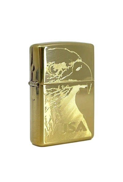 Zippo Amerikan Kartalı High Polish Brass Dizayn Çakmak - Resim 3