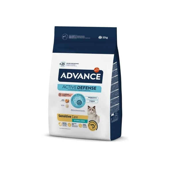 Advance Sensitive Care Sterilised Somonlu Kısırlaştırılmış Kedi Maması 10 Kg ürün görseli