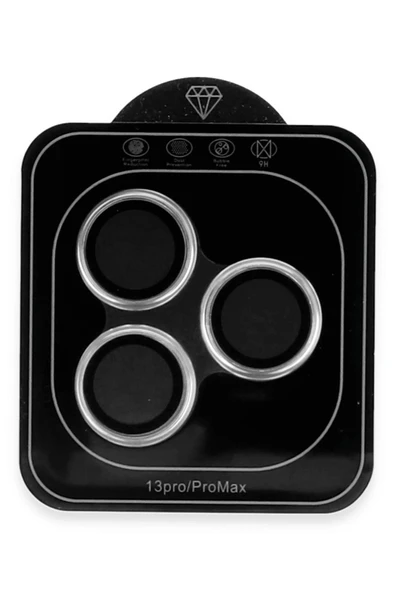 iPhone 12 Pro Max Valdez Metal Kamera Lens - Gümüş - 2