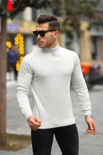 Reglan Kol Yarım Balıkçı İnce Kazak - Taş ürün görseli