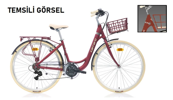 28J CARRARO JULIET ŞEHİR BİSİKLETİ - MAT KİREMİT KROM KREM - 43 KADRO