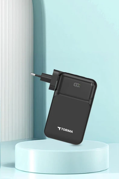Torima TRM-1027 Siyah 20000 mAh Type-C + Lightning + USB  Taşınabilir 22,5 W Hızlı Şarj Dijital Göstergeli Powerbank - 2