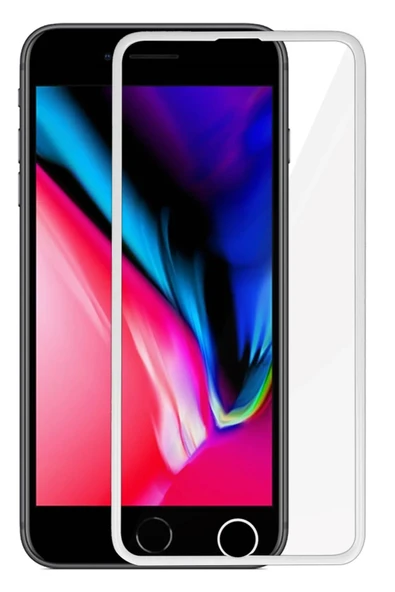 iPhone 6 18D Cam Ekran Koruyucu - Beyaz - 4