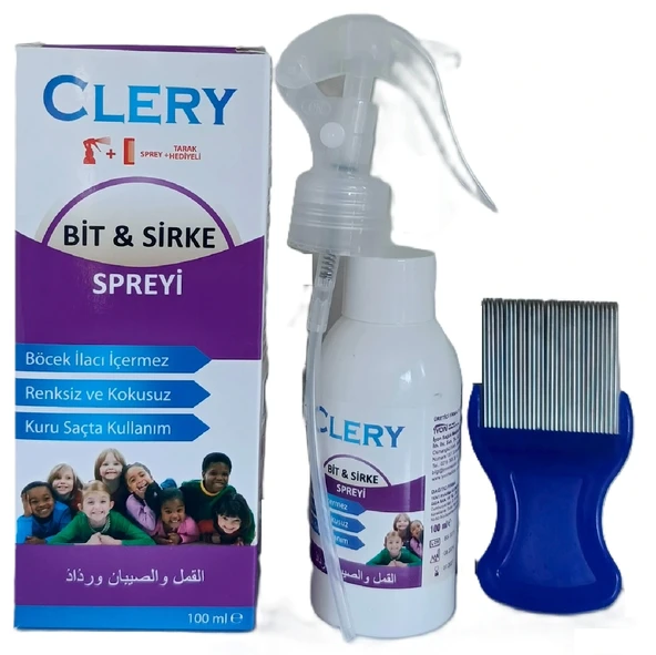 Bit ve Sirke Spreyi, Renksiz, Kokusuz, Kuru saçta kullanım, 100ml