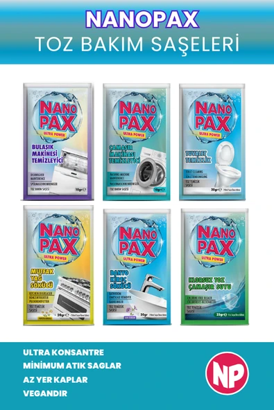 ÇAMAŞIR MAKİNESİ TEMİZLEYİCİ TOZ BAKIM SAŞESİ (12 adet X 10gr) - 5