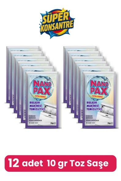 BULAŞIK MAKİNESİ TEMİZLEYİCİ TOZ BAKIM SAŞESİ (12 adet X 10gr) - 2