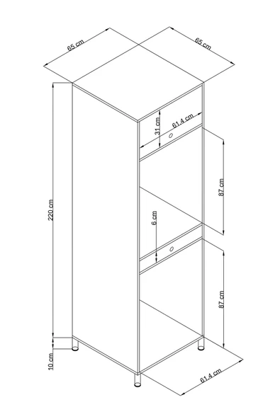 Alfimo Mobilya ÇAMAŞIR&KURUTMA MAKİNESİ DOLABI - 4
