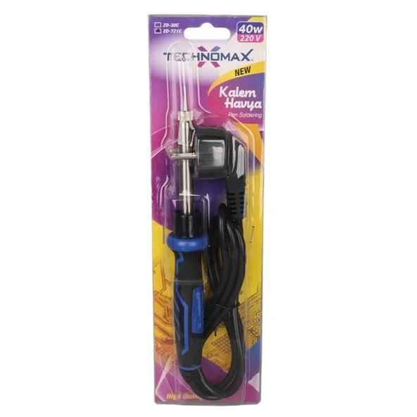 Technomax ZD-721C 40 Watt Kalem Havya Lehim Makinesi AC220V 120Cm Kablolu - Resim 5