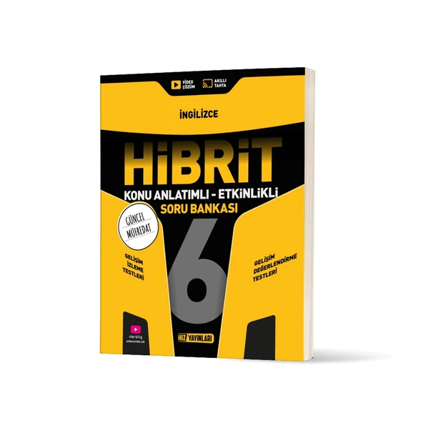 Hız Yayınları 6.sınıf Hibrit Ingilizce Soru Bankası Yeni ürün görseli