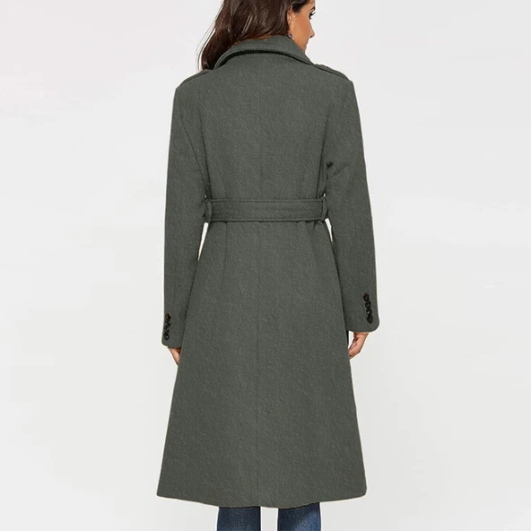 Kaban Kemer Detaylı  Aksesuarlı Kaşe - Resim 4