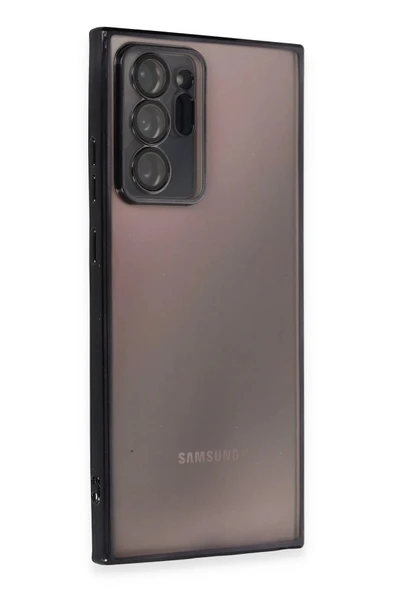Samsung Galaxy Note 20 Ultra Kılıf Lensli Silikon - Siyah - 1