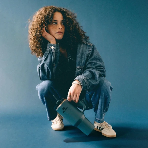 Stanley Quencher H2.O FlowState Tumbler Pipetli Termos 1.18L Petrol Rengi - Resim 4