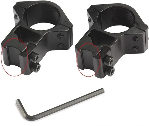 -25.4mm Dürbün İçin 11mm Yüksek Havalı / Av Tüfeği Ayağı - 2