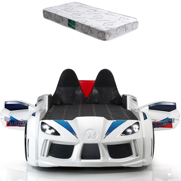 Arabalı Yatak, Audi Koltuklu Full Ledli Arabalı Yatak + 1 Adet Comfort Yatak ürün görseli 1