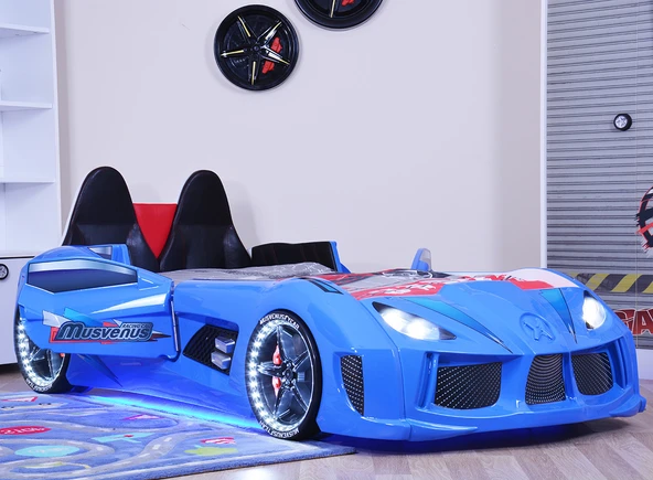 Arabalı Yatak, Audi Koltuklu Full Ledli Arabalı Yatak + 1 Adet Comfort Yatak - Resim 8